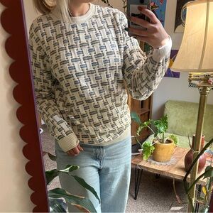 Haggar Women's Sweater in Cream and Gray